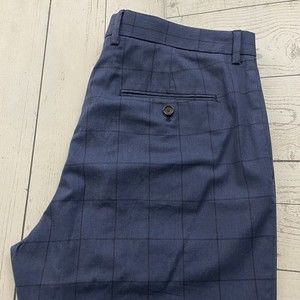 J. Crew Navy Plaid Dress Pants